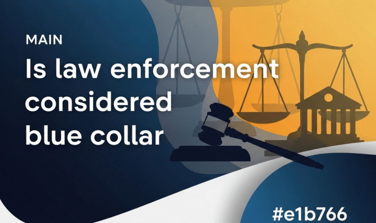Is Law Enforcement Blue Collar