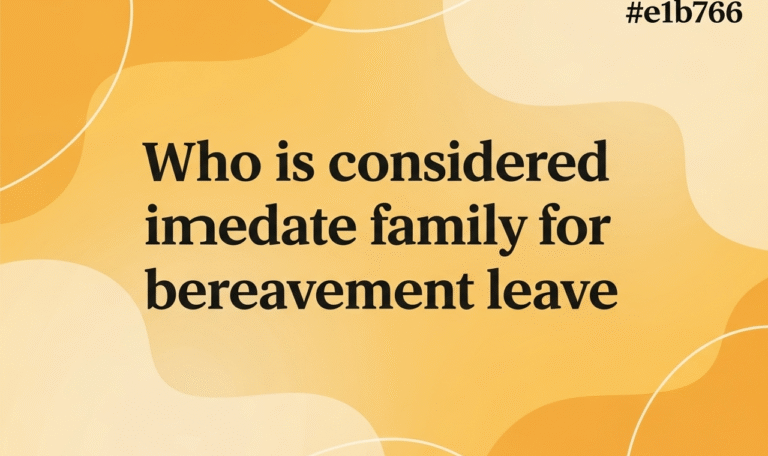 who is considered immediate family for bereavement leave
